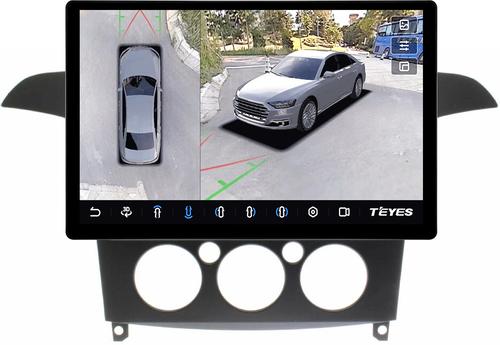 Магнитола для Ford S-Max, Galaxy 2 2006-2015 (кондиционер) - Teyes CC3-2K-360 монитор 13" 2K QLED на Android 10, Быстрая, CarPlay, 4G SIM-слот, 4 камеры в комплекте