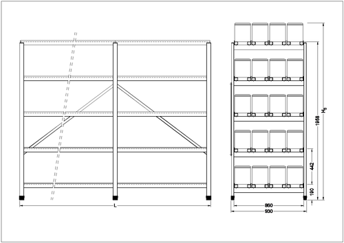 Шкафы и конструктивы 5E-PGX 4-30 H