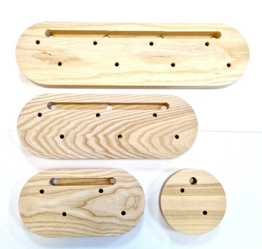 Рамка плоская под трубу, 3 поста, Vintage-brass, ясень, VB-L3
