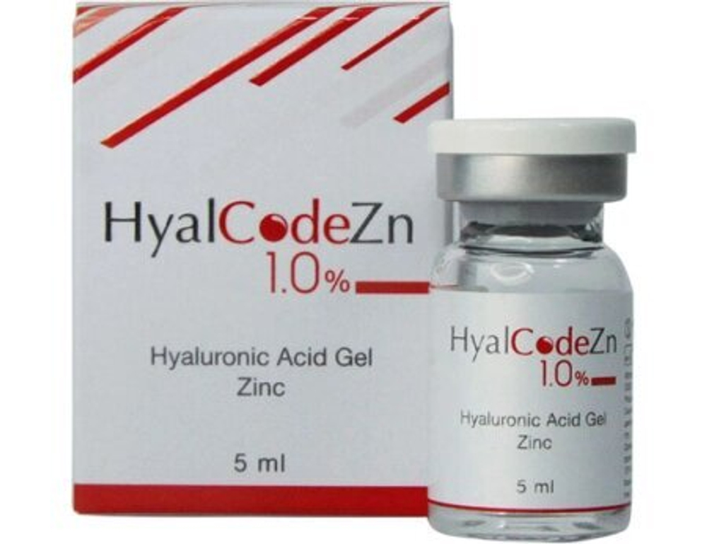 Биоревитализант HyalCode Zn 1,0% гиалуроновая кислота 1000–1200 кДа (1,0%), хлорид цинка 1 фл. (5 мл)