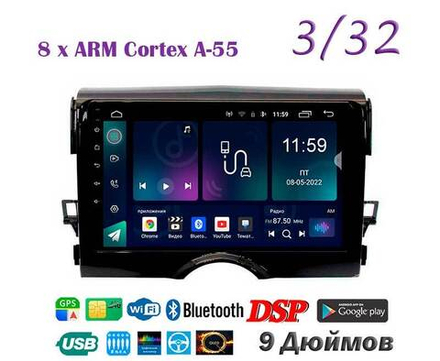 Topway TS18 3+32GB 8 ядер для Toyota Mark X 2009-2019