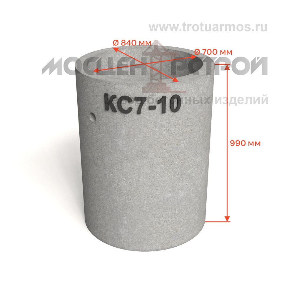 Кольцо колодезное стеновое КС7-10 Кольцо колодезное стеновое КС7-10