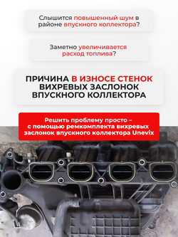 Ремкомплект (втулки) вихревых заслонок впускного коллектора Ford Mondeo III 2000-2007 (VZ1)