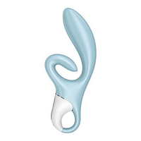 Голубой вибратор-кролик 21,2см Satisfyer Touch me
