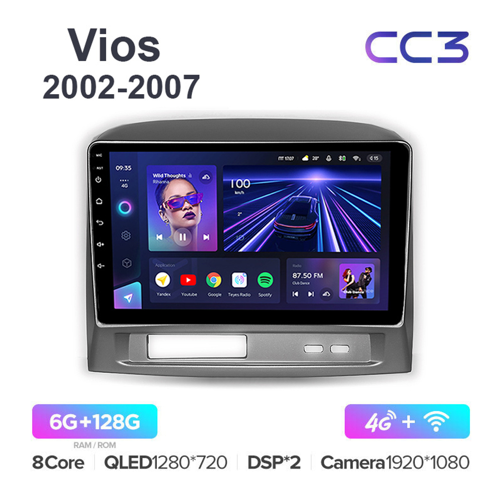 Teyes CC3 9"для Toyota Vios 2002-2007