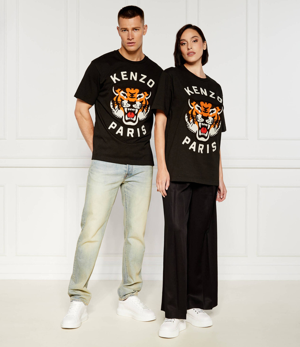 Футболка LUCKY TIGER Kenzo - черный(FE68TS0084SI)