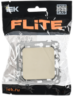 FLITE Выключатель 1-клавишный 10А ВС11-1-0-ФлСл сливочный IEK
