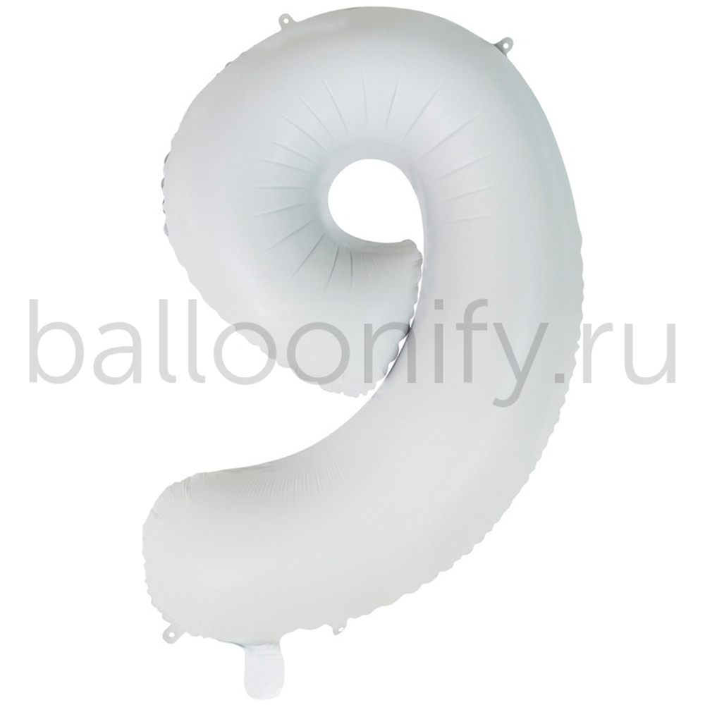 Шар ЦИФРА 9 White 26" 66 см