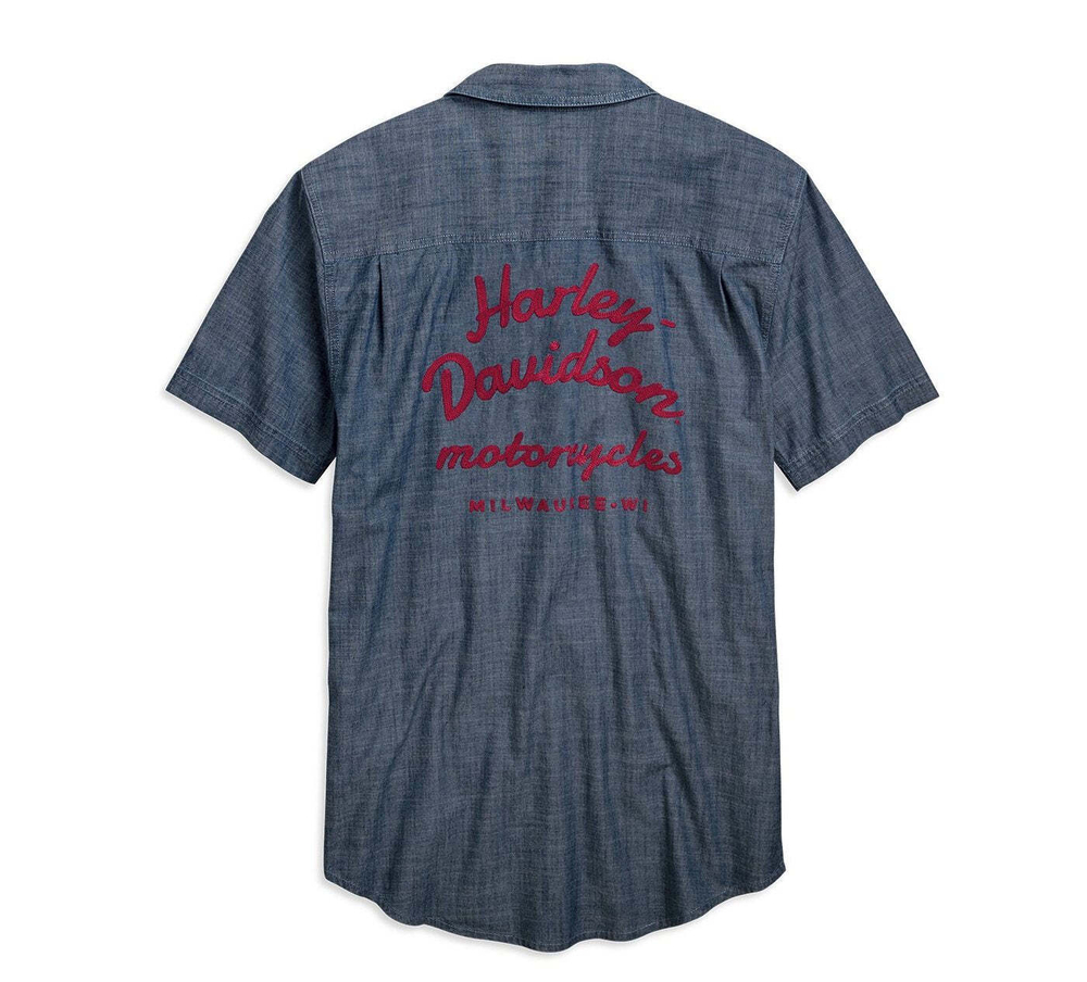 Рубашка Embroidered Chambray Slim Fit Harley-Davidson