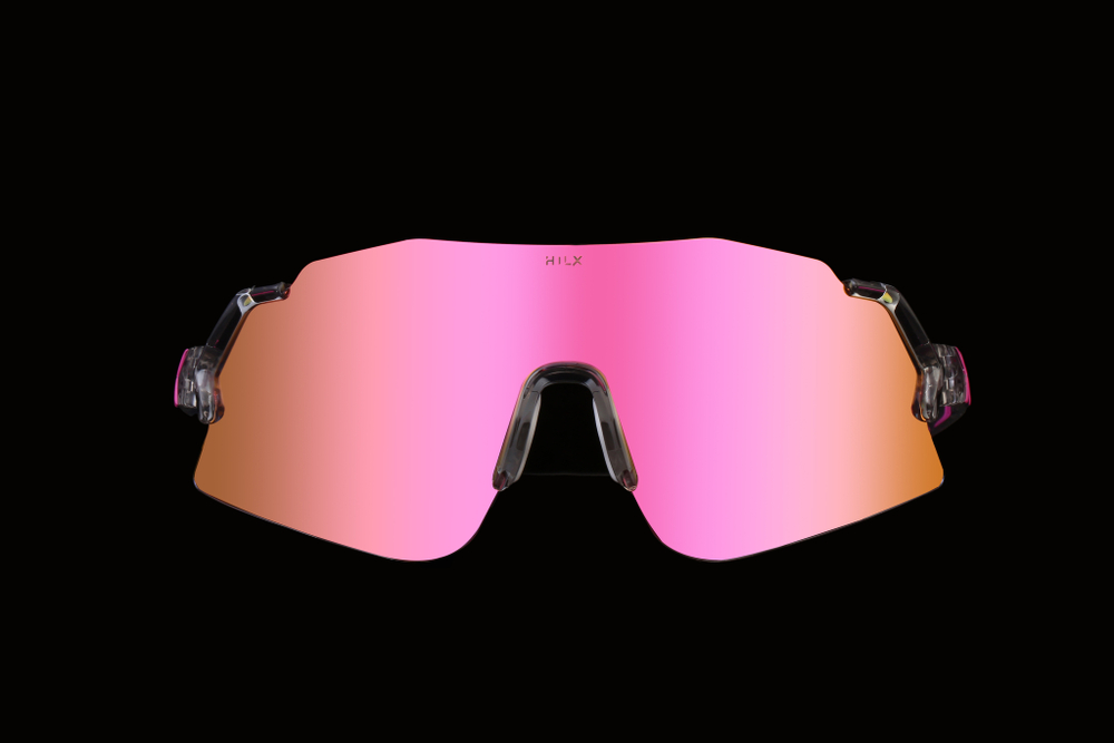 Спортивные очки с диоптриями HILX Savage 2.0 Shiny Crystal Grey Pink / Pink Lens