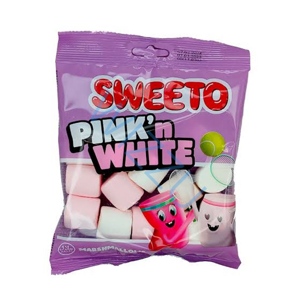 Маршмеллоу SWEETO 60г Розовое и белое (12шт/блок, 6блок/кор)