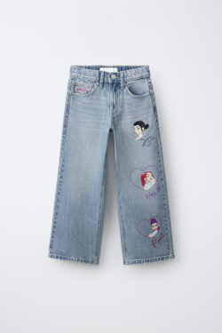 ZARA ДЖИНСЫ WIDE LEG KPOP DEMON HUNTERS™ NETFLIX ©, СИНИЙ
