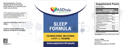 Sleep formula capsules — этикетка (Supplement Facts)