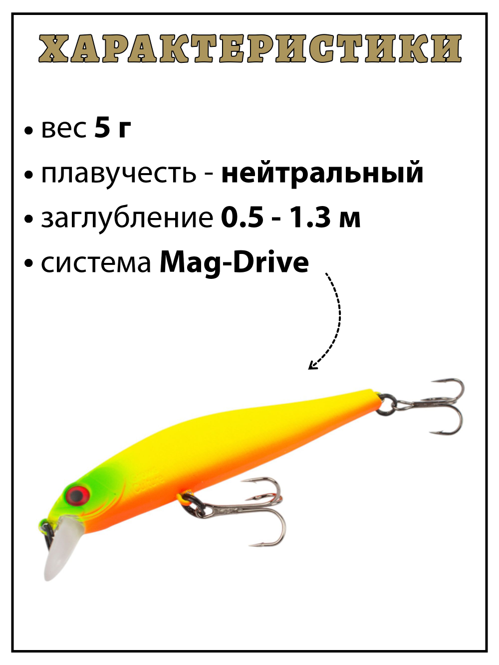 Воблер Минноу Rigge 70SP 70 мм 5 г цвет #21