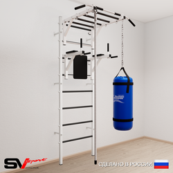 Шведская стенка Sv Sport усиленная 6402 (Турник рукоход/Брусья/Канат/Цепь/Мешок 22кг)