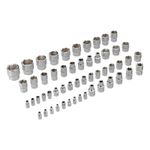 Набор инструментов, 1/2", 1/4", 3/8", CrV, S2, пластиковый кейс, 144 предмета Denzel