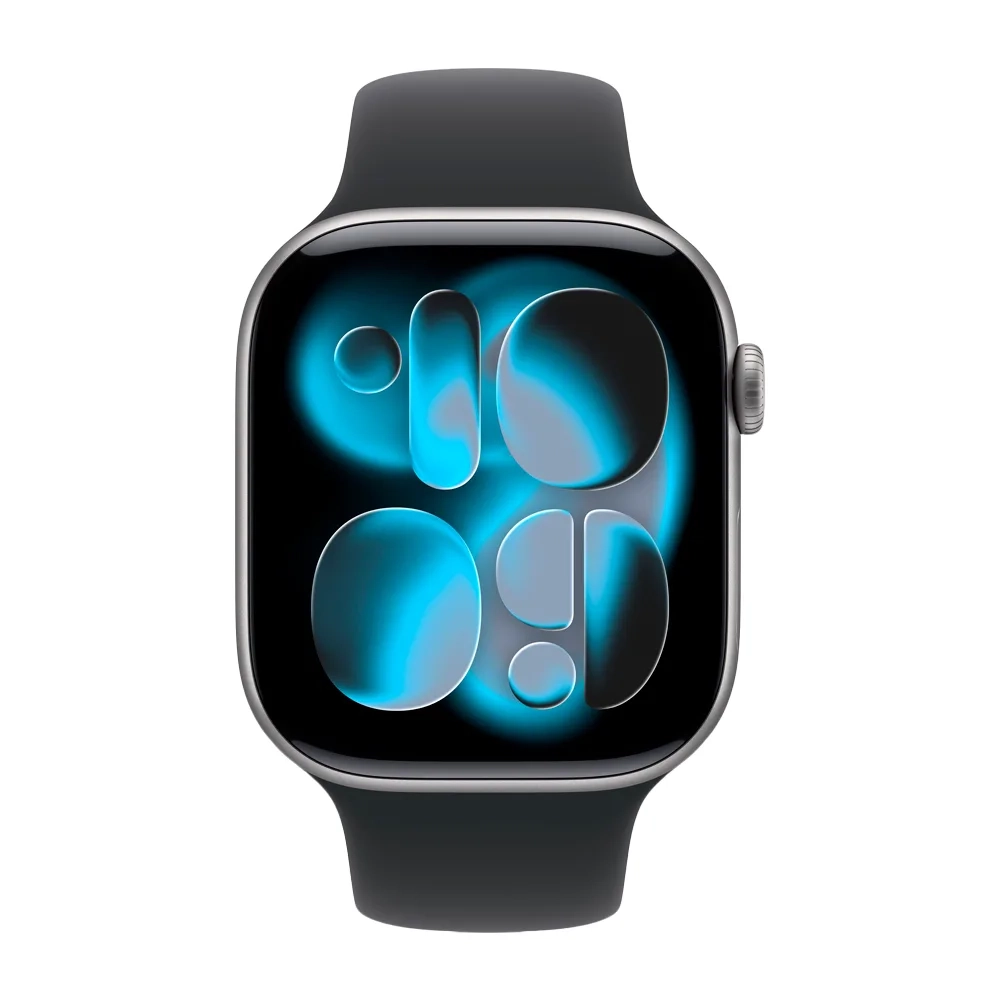 Умные часы Apple Watch Series 11 GPS, 46mm, Space Gray Aluminium Case with Black Sport Band, S/M