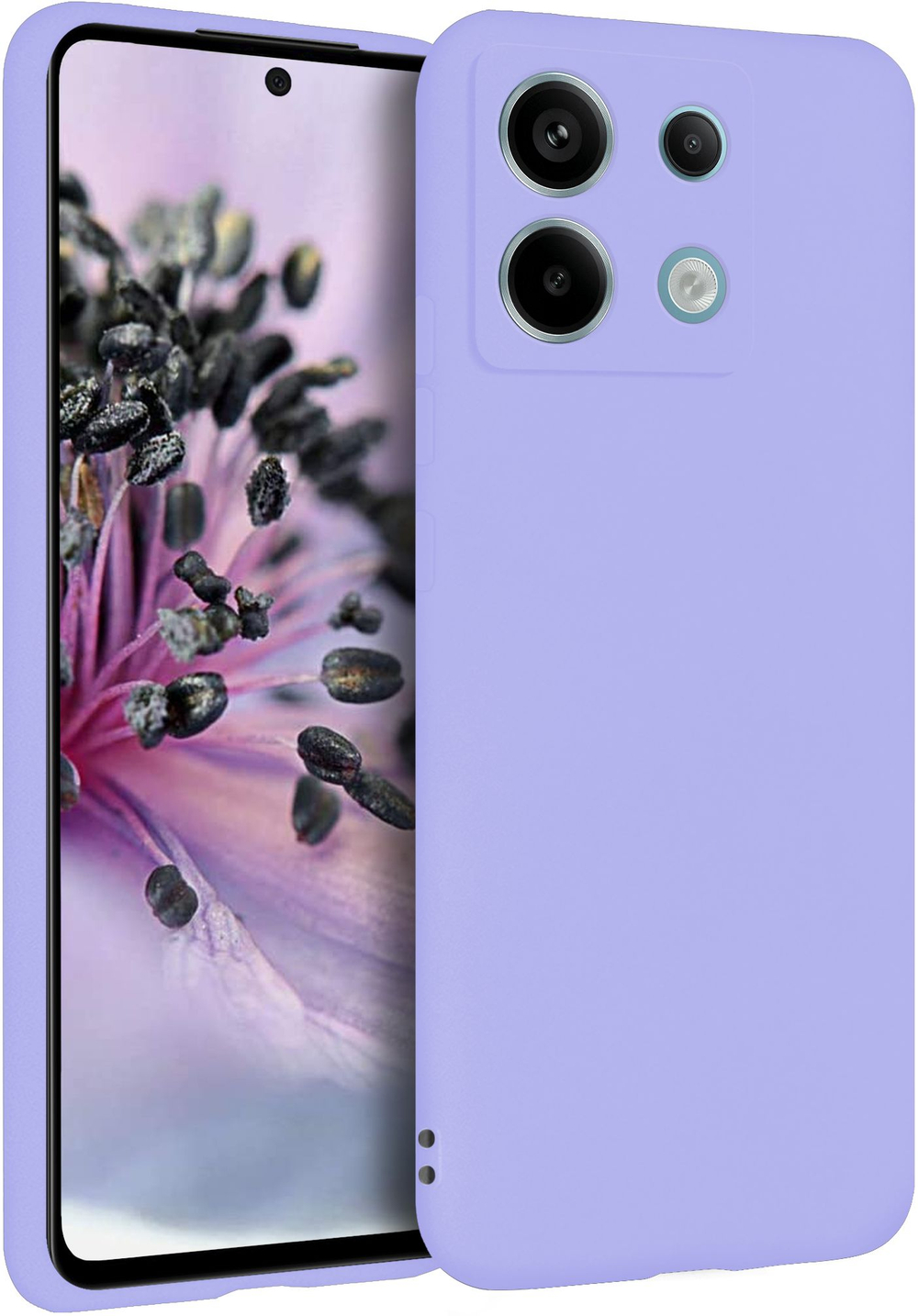 Мягкий Soft Touch чехол из силикона для XIAOMI REDMI NOTE 13 PRO 5G / POCO X6 (не PRO!) с бархатной подкладкой