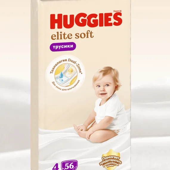 Трусики Huggies Elite Soft 4 (9-14 кг) 56 шт.