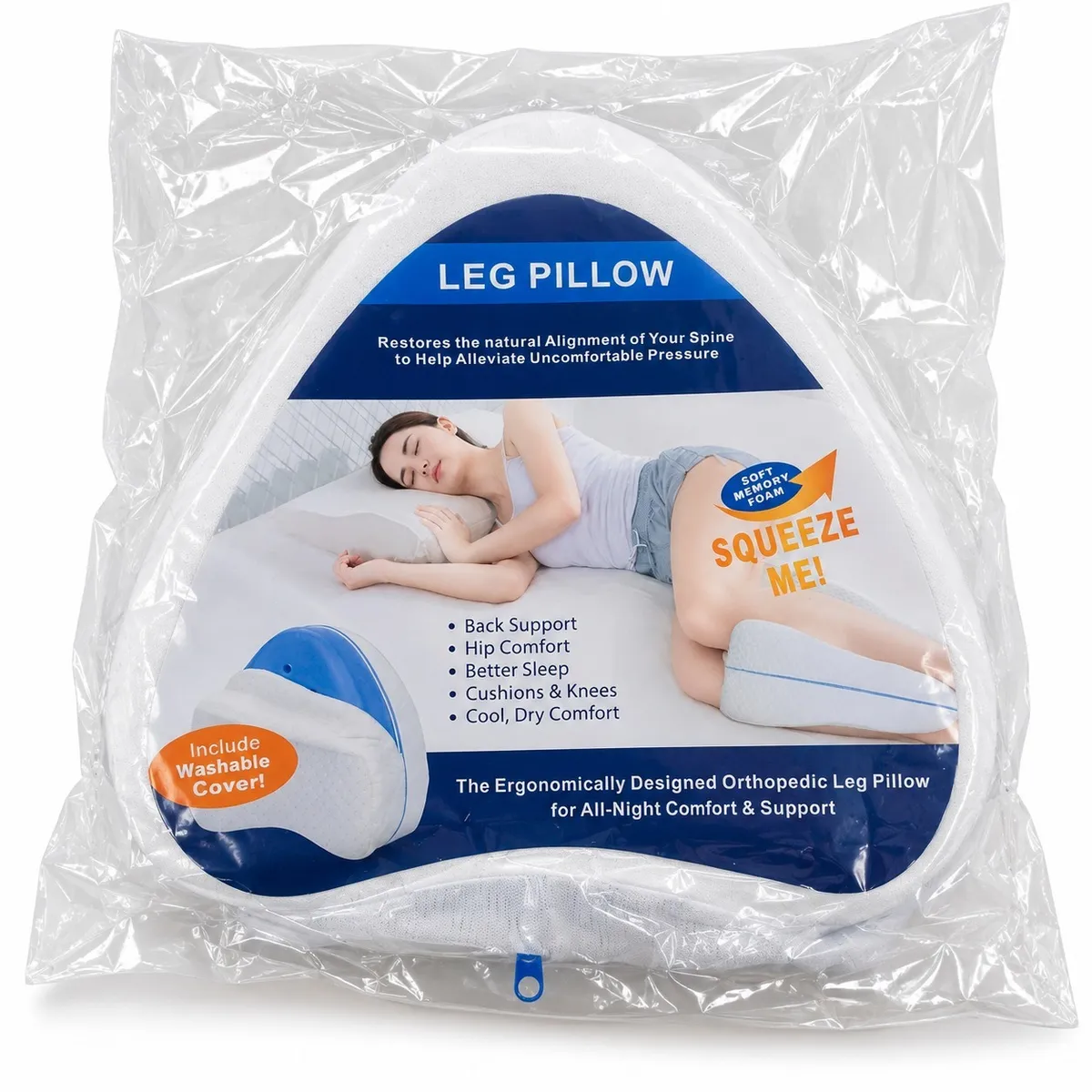 Ортопедическая подушка для ног Leg Pillow с эффектом памяти — фото 10