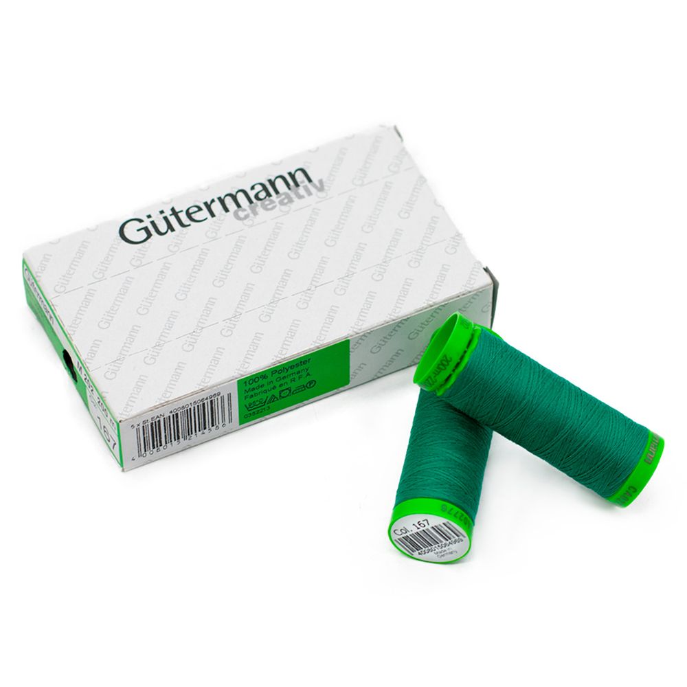 Нитки для тонких тканей Gutermann Extra Fine 150 (200 метров), 5 кат. | 167 нефритовый
