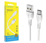 Usb Кабель-зарядка Type-C Borofone BX51 Trumph 3A 1м силиконовый белый