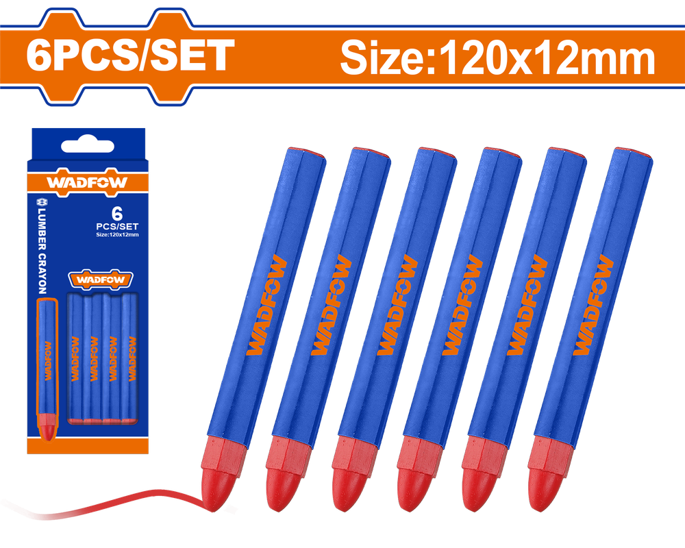 Разметочные мелки WADFOW WMB4506 красные 6 шт.