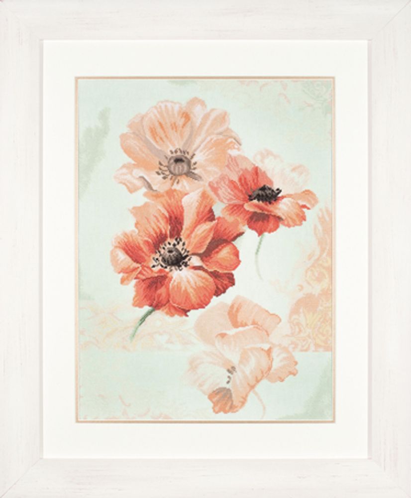 Набор для вышивания нитками Lanarte, Sky Anemone, 39х49 см