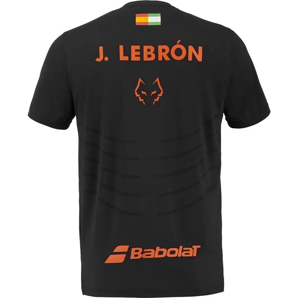 Мужская теннисная футболка Babolat Replica J.Lebron - black/black