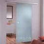 Стеклянная раздвижная дверь купе Лайт стекло матовое белое в интерьере