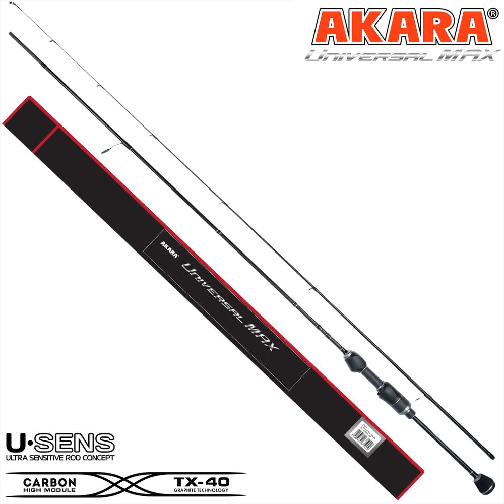 Спиннинг штекерный угольный 2 колена Akara Universal Max