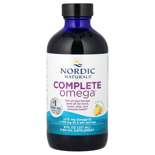 Nordic Naturals, Complete Omega, с лимонным вкусом, 237 мл (8 жидк. унций)