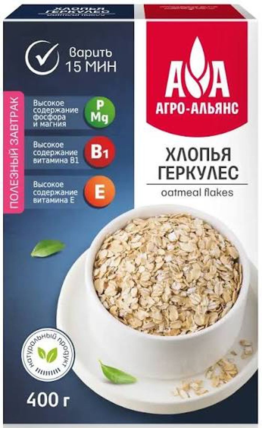 Хлопья овсяные №3 400гр АА Экстра-2