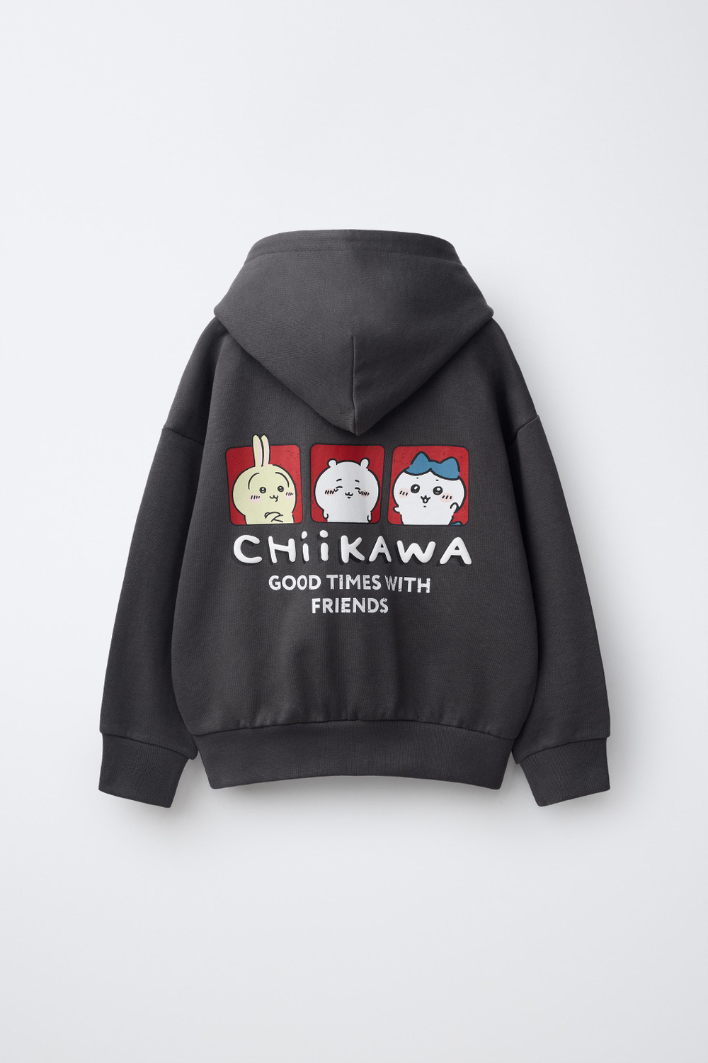 ZARA ХУДИ С ПРИНТОМ CHIIKAWA, АНТРАЦИТОВО-СЕРЫЙ