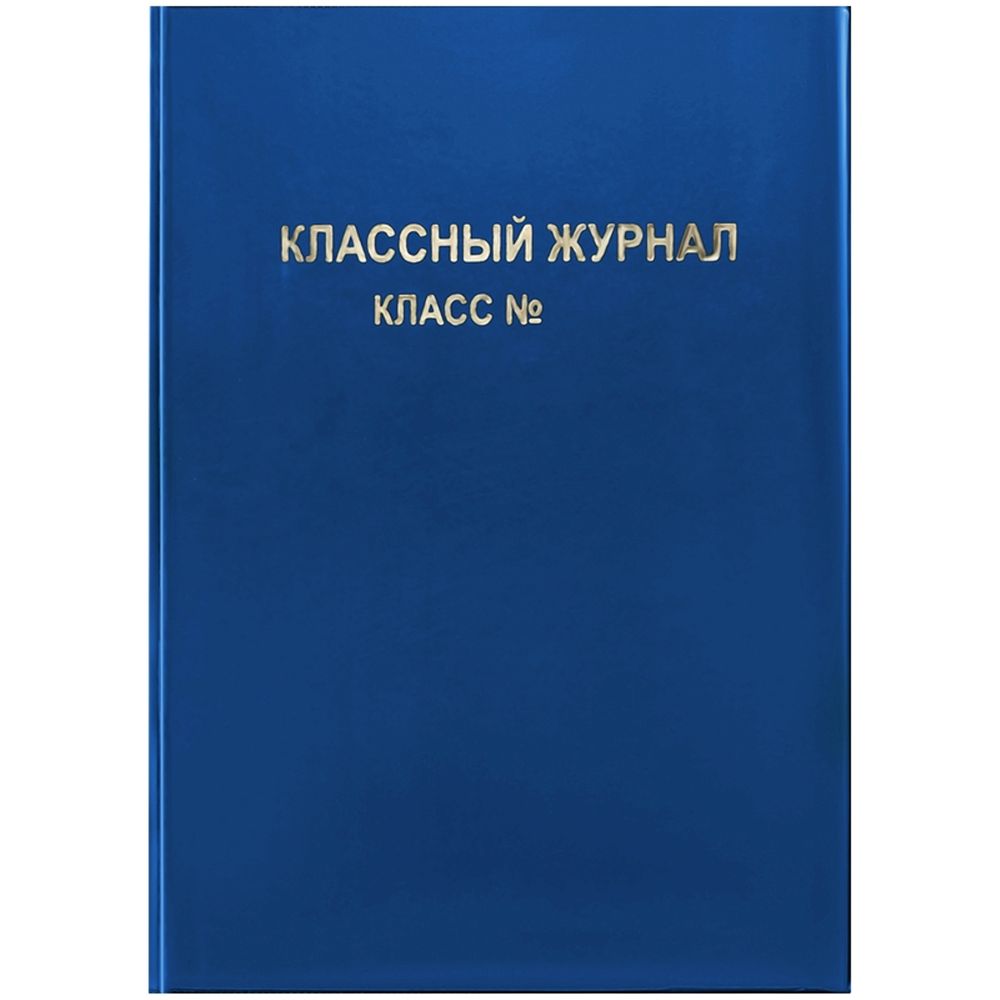 Обложка для классного журнала А4, ПВХ, с тиснением, синяя, Спейс