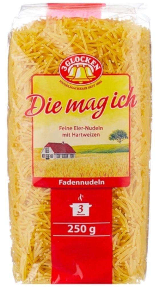 3 Glocken Макароны Die mag ich Fadennudeln, 500 г