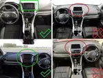 Магнитола для Mitsubishi Eclipse Cross 2018-2022 (ШГУ под козырьком) - FarCar S280 монитор 9.5" IPS на Android 13, CarPlay