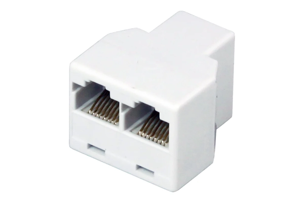 Сетевой переходник LAN, гнездо RJ-45 (8Р8С) - 2 гнезда RJ-45 (8Р8С) 06-0112-B