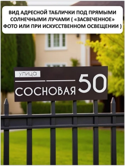 Адресная табличка на дом с объёмными буквами