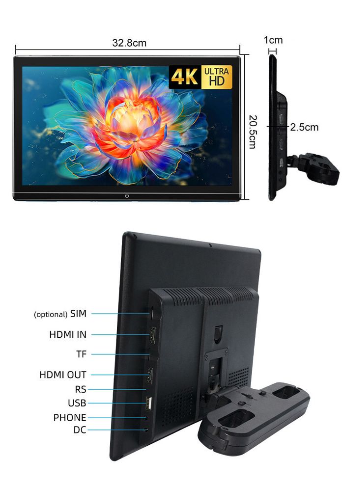 Монитор на подголовник - ERGO ER1370AN экран 13.3” (OLED 1920х1080, Android, дублирование)