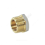 Футорка латунь никель Ду 40х20 (1 1/2"х3/4") НР/ВР 9024 ГОСТ 32585-2013 Aquasfera 9024-08