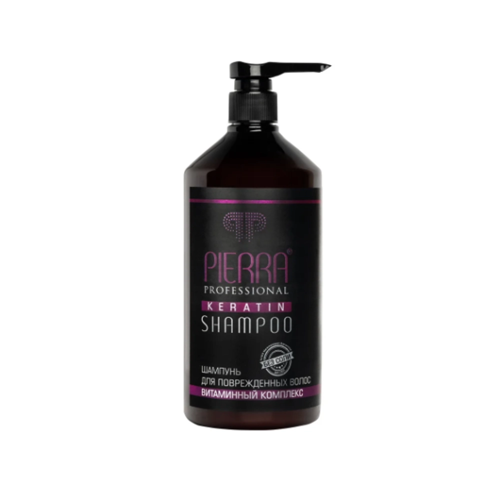 PIERRA Шампунь кератин чеснок без соли Keratin Shampoo, 1000 мл