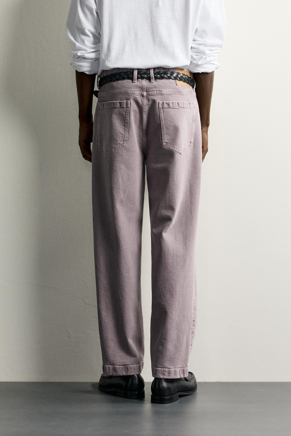 БРЮКИ STRAIGHT FIT С ЭФФЕКТОМ ПОТЕРТОСТИ — ZARA