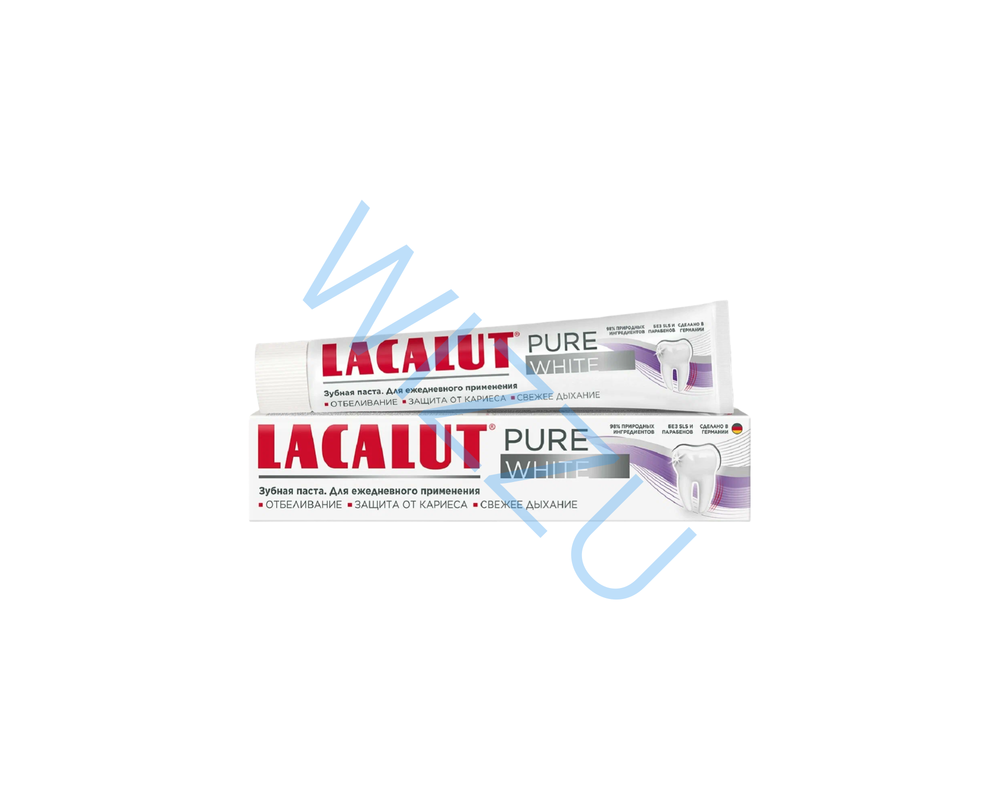 ta.Lacalut Pure White зубная паста 75мл. арт 666371 1/24шт.