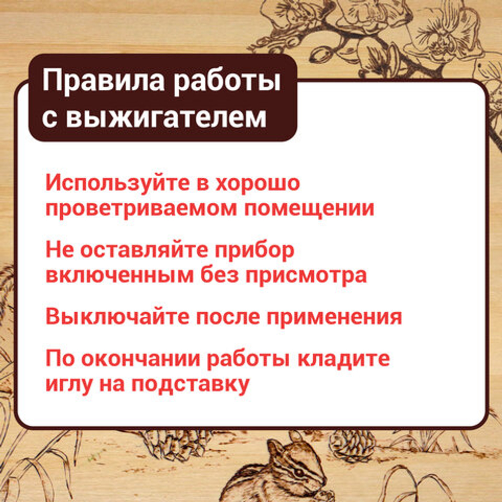 Прибор для выжигания по дереву  "Вязь", регулировка мощности, ш/к 880304
