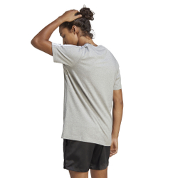 Мужское теннисное поло adidas Essentials Single Jersey 3-Stripes T-Shirt Men - Lightgrey, White