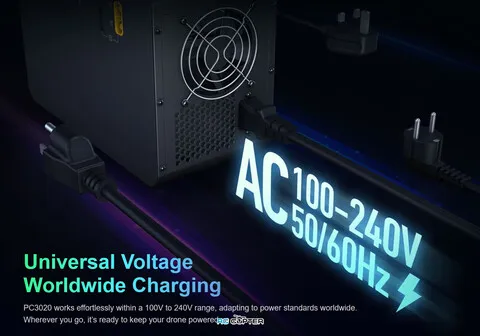 Зарядное устройство SkyRC PC3020-1 (SK-100221), 12-22S LiPo (4.2V) и LiHV (4.25-4.5V), 3000W (AC), Max x2 45A