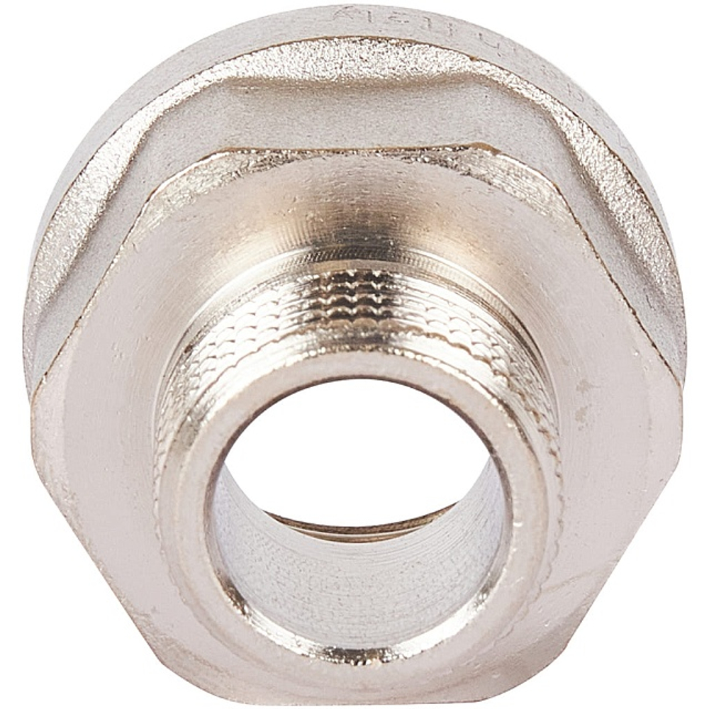 Переход с внутренней резьбы на наружную под ключ STOUT SFT 0073 - 1/2" x 3/8" (латунь никелиров-ная)