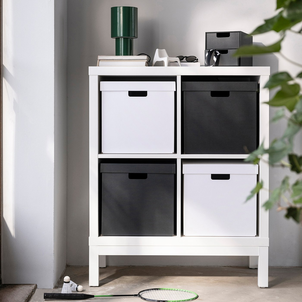 IKEA FJÄDERHARV  (ИКЕА ФЙЭДЕРХАРВ)  -  Коробка с крышкой - белый 32х35х31 см