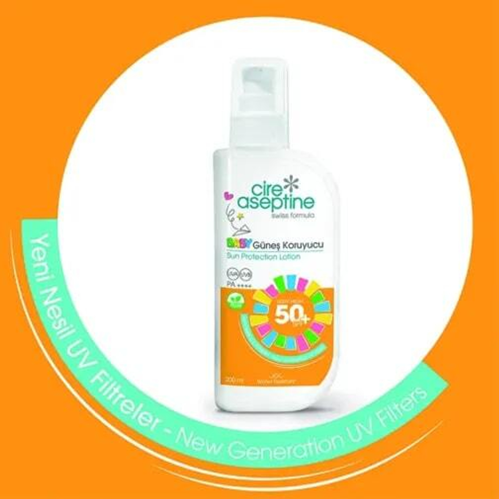 Лосьон для тела детский солнцезащитный Cire Aseptine Sun Protection Lotion 50 SPF 200 мл